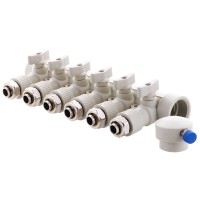 Коллектор распределительный 6-way с фитингом (40x20) PPR KOER K0194.PRO (KP2559) Коллектор распределительный 6-way с фитингом (40x20) PPR KOER K0194.PRO (KP2559)