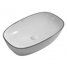 Раковина накладна MIXXUS PREMIUM DIVERSE-0109 EDGE BLACK 500х380х140mm (MP6549)