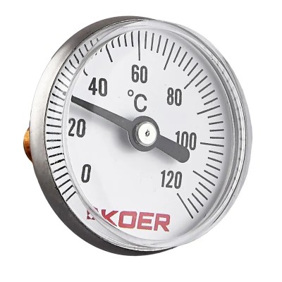 Термометр біметалевий Koer KT.673A (D=40мм 120 град.) (KR4923) Термометр біметалевий Koer KT.673A (D=40мм 120 град.) (KR4923)