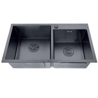 Мийка из нерж. сталі ZERIX ZH7843D-215 NANO-BLACK (3.0/0.8) (MX1594)