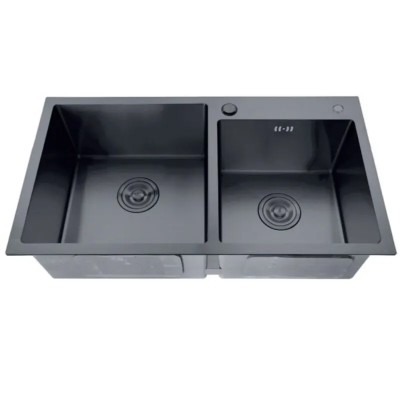 Мийка из нерж. сталі ZERIX ZH7843D-215 NANO-BLACK (3.0/0.8) (MX1594)