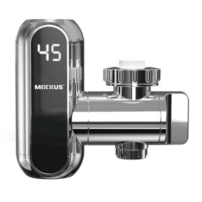 Водонагрівач 3,3 kW проточний MIXXUS Electra 650-E CHROME з індик. темп., з кріпленням на вилив (MI6509)