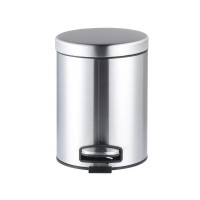 Відро для сміття з плавним закриттям кругле Mixxus Ellipse-TC0205 SS Color 5л колір нержавійка (MI7