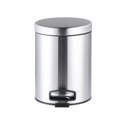 Відро для сміття з плавним закриттям кругле Mixxus Ellipse-TC0205 SS Color 5л колір нержавійка (MI7