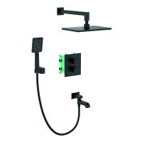 Вбудована душова система з термостатом Koer KB-67011-05 (Колір чорний) (KR4727) Вбудована душова система з термостатом Koer KB-67011-05 (Колір чорний) (KR4727)