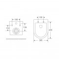 Унітаз підвісний Mixxus Premium Ellipse-0303-R Black 520x365x360mm, система змиву RIMLESS (MP6464)