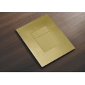 Панель змиву KOER KT-0607-12 157x198x3mm пластикова, кнопка квадратна (колір матове золото) (KR5715) Панель змиву KOER KT-0607-12 157x198x3mm пластикова, кнопка квадратна (колір матове золото) (KR5715)