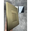 Панель змиву KOER KT-0607-12 157x198x3mm пластикова, кнопка квадратна (колір матове золото) (KR5715) Панель змиву KOER KT-0607-12 157x198x3mm пластикова, кнопка квадратна (колір матове золото) (KR5715)