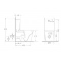 Чаша унітазу-компакту без сидіння MIXXUS BEVEL-0403-T3 BOWL 410x360x640 система змиву TORNADO 3.0 (MI8349)