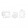 Унітаз підлоговий безбачковий MIXXUS PREMIUM BEVEL-0701-T1 580х365х430mm система змиву TORNADO 1.0 (MP6597)