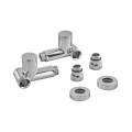 Комплект кранів рушникосушарки кутовий M1/2''xM1/2'' під ТЕН хромований KOER KR.SET.551 (KR5841)