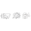 Унітаз підвісний MIXXUS PREMIUM ELLIPSE-0309-T1 GRAY 530x360x350mm система змиву TORNADO 1.0 (MP6655) Унітаз підвісний MIXXUS PREMIUM ELLIPSE-0309-T1 GRAY 530x360x350mm система змиву TORNADO 1.0 (MP6655)