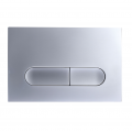 Панель змиву KOER KT-0608-14 240x160x10mm пластикова, кнопка закруглена (колір сатин) (KR6127)