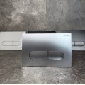 Панель змиву KOER KT-0608-14 240x160x10mm пластикова, кнопка закруглена (колір сатин) (KR6127)