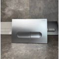 Панель змиву KOER KT-0608-14 240x160x10mm пластикова, кнопка закруглена (колір сатин) (KR6127)