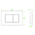 Панель змиву KOER KT-0602-02 240x160x10mm з нержавіючої сталі, кнопка квадратна SUS304 (KR5179) Панель змиву KOER KT-0602-02 240x160x10mm з нержавіючої сталі, кнопка квадратна SUS304 (KR5179)