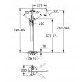 Змішувач для ванни підлоговий Grohe Essence 25248KF1 (чорний матовий) (25248KF1)