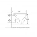 Унітаз підвісний Mixxus Premium Ellipse-0303-R Black 520x365x360mm, система змиву RIMLESS (MP6464)