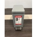 Відро для сміття з плавним закриттям прямокутне Koer TC-010206-07 6 л колір сірий (KR5596)