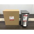 Відро для сміття з плавним закриттям прямокутне Koer TC-010210-02 10 л колір нержавійка (KR5597)