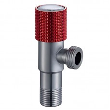 Кран для підключення сантехприладів Mixxus VAL-09-1/2x1/2 з нерж. сталі SUS304 (червоний) (MI7098)
