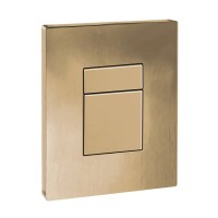 Панель змиву KOER KT-0607-12 157x198x3mm пластикова, кнопка квадратна (колір матове золото) (KR5715)