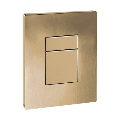Панель змиву KOER KT-0607-12 157x198x3mm пластикова, кнопка квадратна (колір матове золото) (KR5715) Панель змиву KOER KT-0607-12 157x198x3mm пластикова, кнопка квадратна (колір матове золото) (KR5715)
