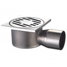 CHAMPION DRAIN-02-10x10-90 Душовий трап з нержавіючої сталі 100x100мм, кутовий відвід (36 шт/ящ) CHAMPION DRAIN-02-10x10-90 Душовий трап з нержавіючої сталі 100x100мм, кутовий відвід (36 шт/ящ)