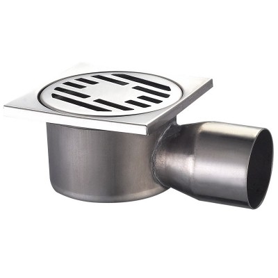 CHAMPION DRAIN-02-10x10-90 Душовий трап з нержавіючої сталі 100x100мм, кутовий відвід (36 шт/ящ) CHAMPION DRAIN-02-10x10-90 Душовий трап з нержавіючої сталі 100x100мм, кутовий відвід (36 шт/ящ)