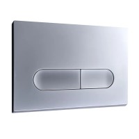 Панель змиву KOER KT-0608-14 240x160x10mm пластикова, кнопка закруглена (колір сатин) (KR6127)