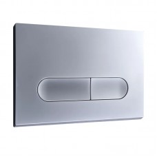 Панель змиву KOER KT-0608-14 240x160x10mm пластикова, кнопка закруглена (колір сатин) (KR6127)