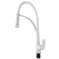 Змішувач для кухні Plamix Lucas-017 SET White REFL.White з підведенням (PM0716)