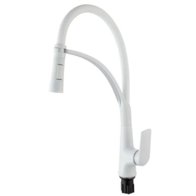 Змішувач для кухні Plamix Lucas-017 SET White REFL.White з підведенням (PM0716)