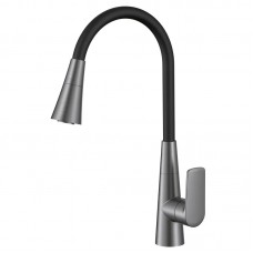 Змішувач для кухні Mixxus Premium Matis 011-T (NUT) Graphite Refl.Black (Колір граф.+сил.вилив чорн) (MI8268)