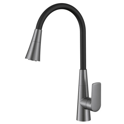 Змішувач для кухні Mixxus Premium Matis 011-T (NUT) Graphite Refl.Black (Колір граф.+сил.вилив чорн) (MI8268)