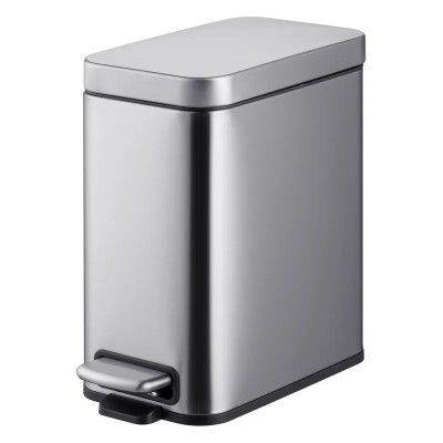 Відро для сміття з плавним закриттям прямокутне Mixxus Premium Quadro-TC0105 SS Color 5л колір нерж Відро для сміття з плавним закриттям прямокутне Mixxus Premium Quadro-TC0105 SS Color 5л колір нерж