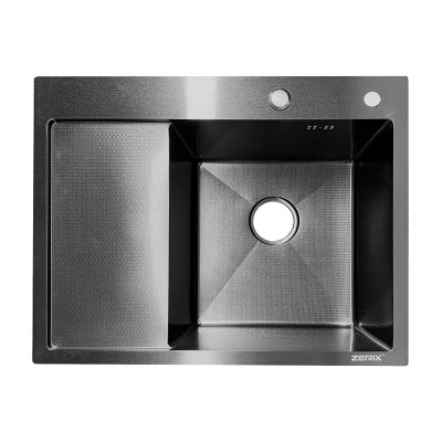 Мийка з нержавіючої сталі ZERIX ZH6350R DECOR GRAPHITE (3.0/0.8) (колір графіт) (ZX6193) Мийка з нержавіючої сталі ZERIX ZH6350R DECOR GRAPHITE (3.0/0.8) (колір графіт) (ZX6193)