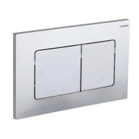 Панель змиву KOER KT-0602-01 240x160x10mm пластикова, кнопка квадратна (колір хром) (KR5178)