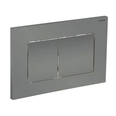 Панель змиву KOER KT-0602-07 240x160x10mm пластикова, кнопка квадратна (колір графіт) (KR5183) Панель змиву KOER KT-0602-07 240x160x10mm пластикова, кнопка квадратна (колір графіт) (KR5183)