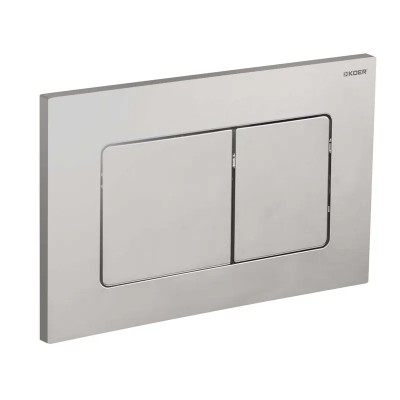 Панель змиву KOER KT-0602-02 240x160x10mm з нержавіючої сталі, кнопка квадратна SUS304 (KR5179) Панель змиву KOER KT-0602-02 240x160x10mm з нержавіючої сталі, кнопка квадратна SUS304 (KR5179)