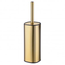 Йоржик для унітазу підлоговий Mixxus Premium Quadro-TB0201 Brushed Gold (колір матове золото) (MI8395)