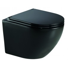 Унітаз підвісний Mixxus Premium Ellipse-0303-R Black 520x365x360mm, система змиву RIMLESS (MP6464)