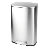 Відро для сміття з плавним закриттям прямокутне Mixxus Bevel-TC0112 SS Color 12л колір наржавійка (