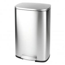 Відро для сміття з плавним закриттям прямокутне Mixxus Bevel-TC0112 SS Color 12л колір наржавійка (MI7087)