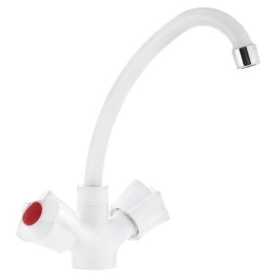 Змішувач для кухні Plamix Ama-271 White (без підведення) (PM0696) Змішувач для кухні Plamix Ama-271 White (без підведення) (PM0696)