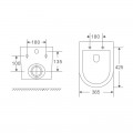 Унітаз підвісний Mixxus Premium Ellipse-0301-R 495x365x365mm, система змиву Rimless (MP6460) Унітаз підвісний Mixxus Premium Ellipse-0301-R 495x365x365mm, система змиву Rimless (MP6460)