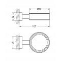 Тримач для аксесуарів Grohe Essentials Cube New (40508001) Тримач для аксесуарів Grohe Essentials Cube New (40508001)