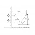Унітаз підвісний Mixxus Premium Ellipse-0301-R 495x365x365mm, система змиву Rimless (MP6460) Унітаз підвісний Mixxus Premium Ellipse-0301-R 495x365x365mm, система змиву Rimless (MP6460)