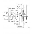 Смеситель скрытого монтажа на 2 потребителя Grohe Eurosmart New (33305003)