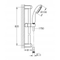 Душевой гарнитур со штангой, 1 режим струи Grohe New Tempesta Classic (27853001)